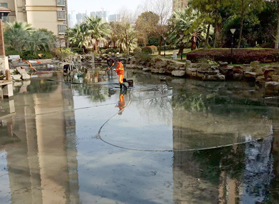 旬邑景观池淤泥清理